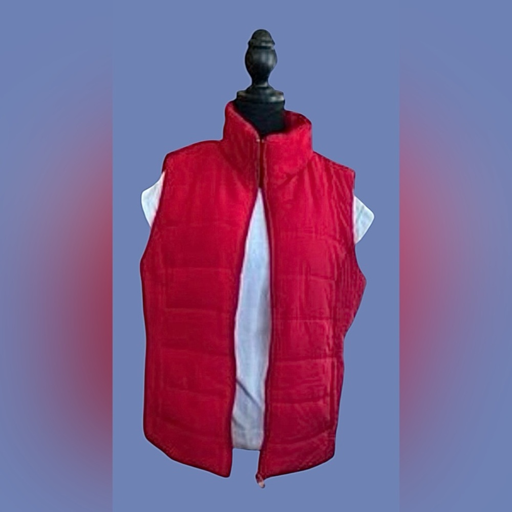 ❤️NEW YORK & COMPANY! RED WINTER PUFFER VEST! SIZE XL